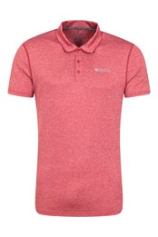 Agra Stripe Herren Polo T-Shirt  Dunkel Rot