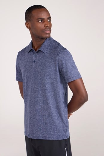 Mens Agra Stripe Polo Navy