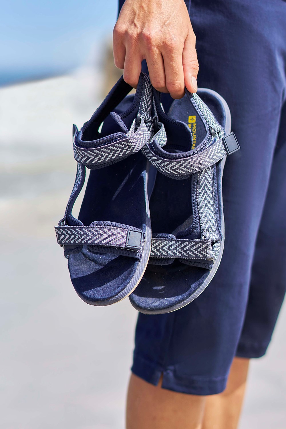 Mountain Warehouse Womens Beach Time Sandals Summer Hook & Loop Straps Shoes