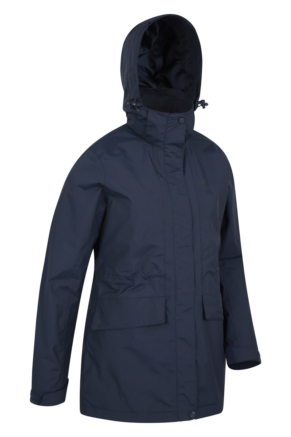 Mountain Warehouse Long Ladies Waterproof Jacket Detachable Hood Coat ...