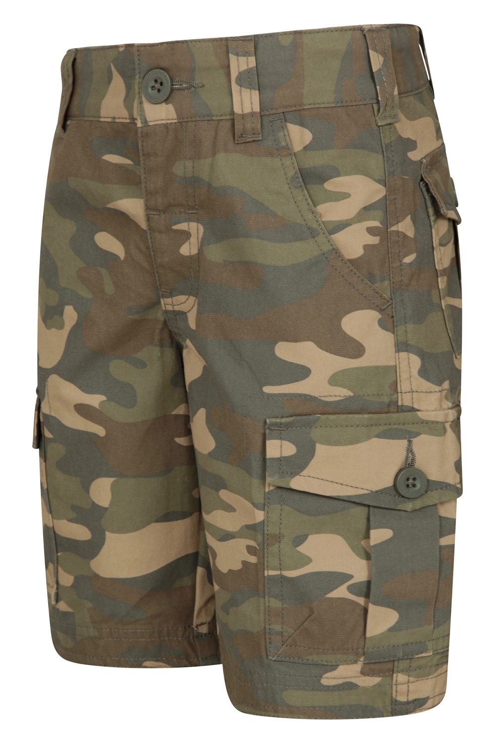 Mountain Warehouse Kids Camo Cargo Shorts - 100% Cotton Comfortable ...