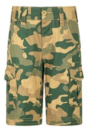 Camouflage Kinder Cargo-Shorts Hell-Beige