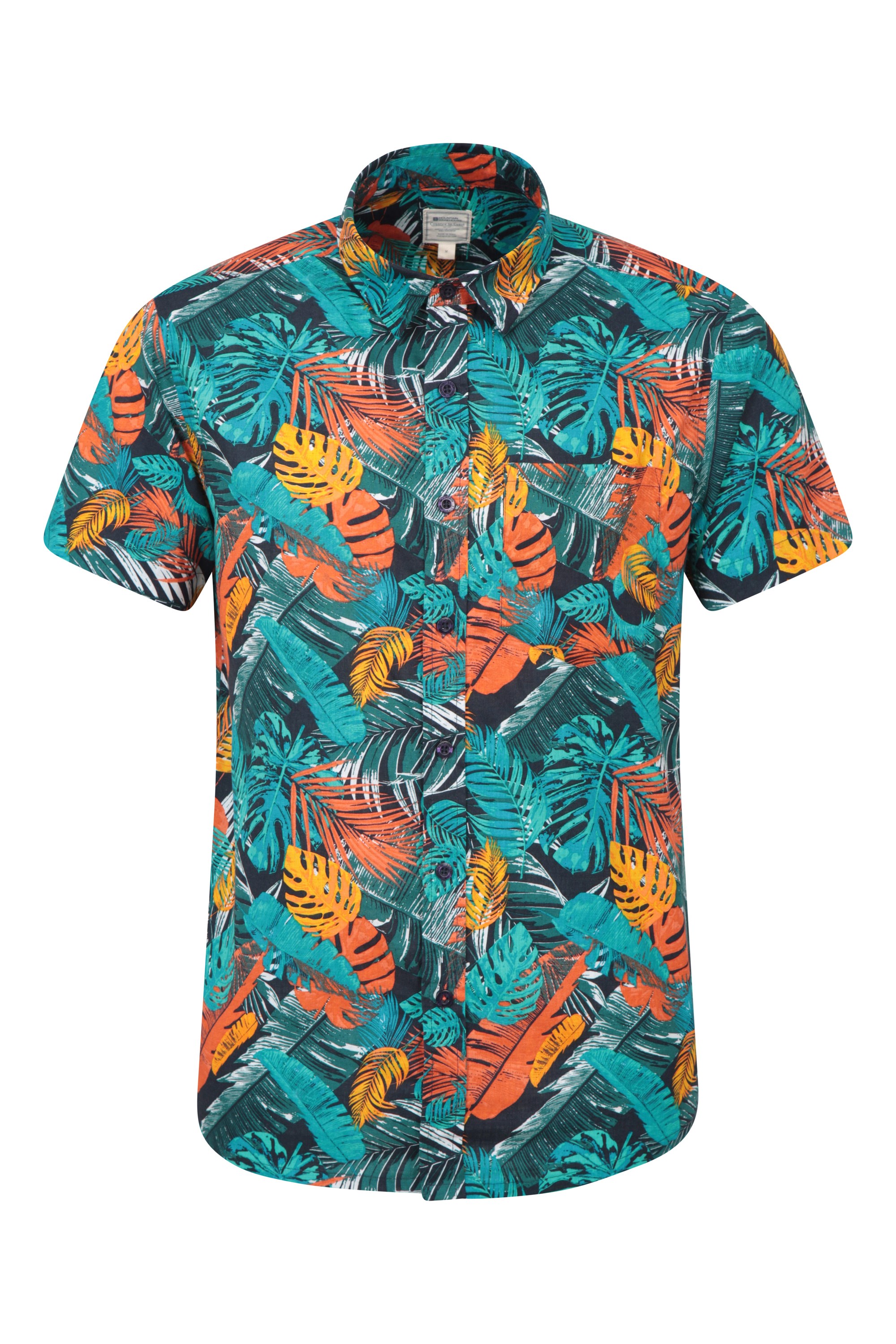 Chemise Homme à manches courtes Hawaiian - Turquoise