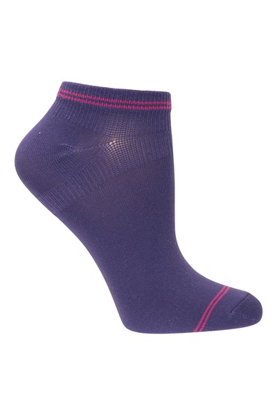 IsoCool Womens Trainer Socks - 5Pk - Purple