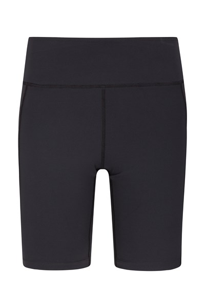 Womens Get The Message Yoga Shorts - Black