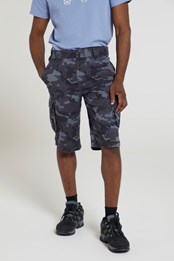 Camouflage Herren Cargo-Shorts Blau Camo