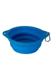 Jackson Pet Co Fold Away Dog Bowl With Karabiner Blue