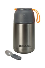 Food Flask With Spoon - 650ml Charcoal