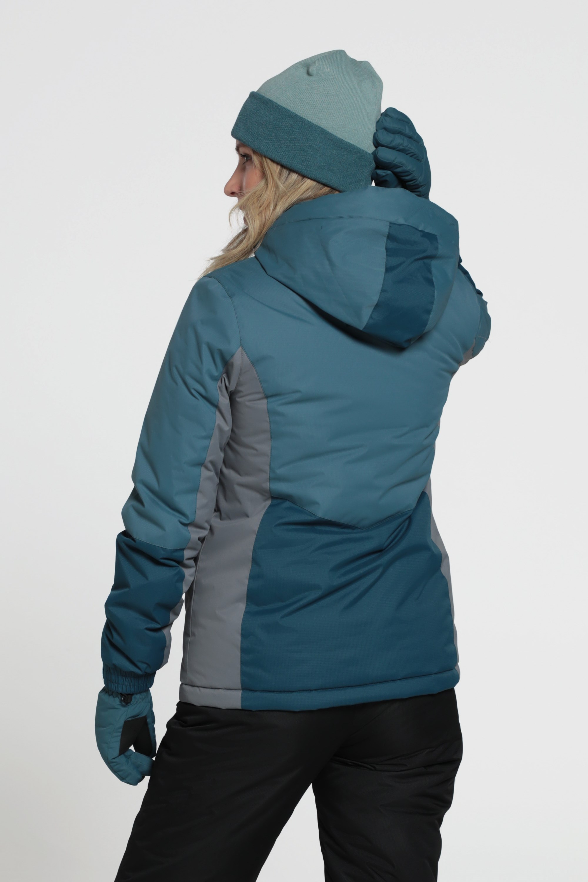Hiver Marque : Mountain WarehouseMountain Warehouse Veste de Ski texturée Blizzard pour Femme pour Ski ou Snowboard Imperméable et Respirante Coutures étanches Jupe Pare-Neige Amovible 