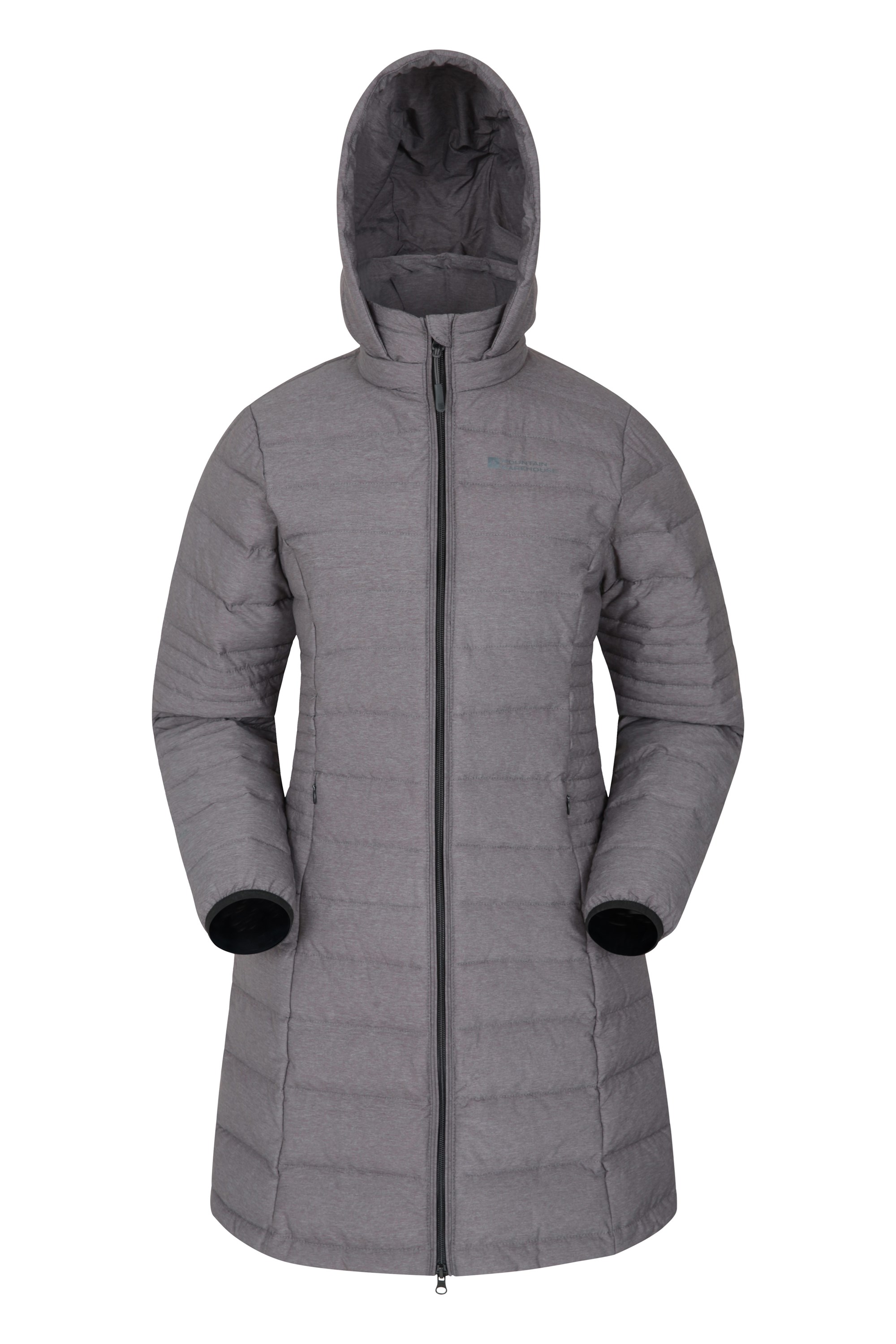 Mountain Warehouse Furnace Womens Long Down Padded Jacket Grey