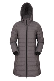 Furnace Womens Long Down Padded Jacket Dark Grey