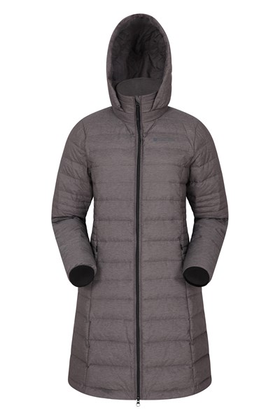 Furnace Womens Long Down Padded Jacket - Grey