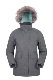 Snowfall Womens Textured Ski Jacket Grey