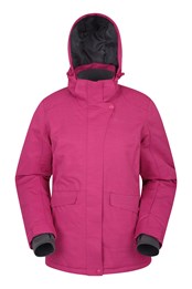 Snowfall Womens Textured Ski Jacket Pink