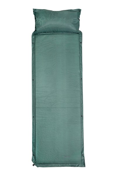 Self Inflating Mat With Pillow - Green