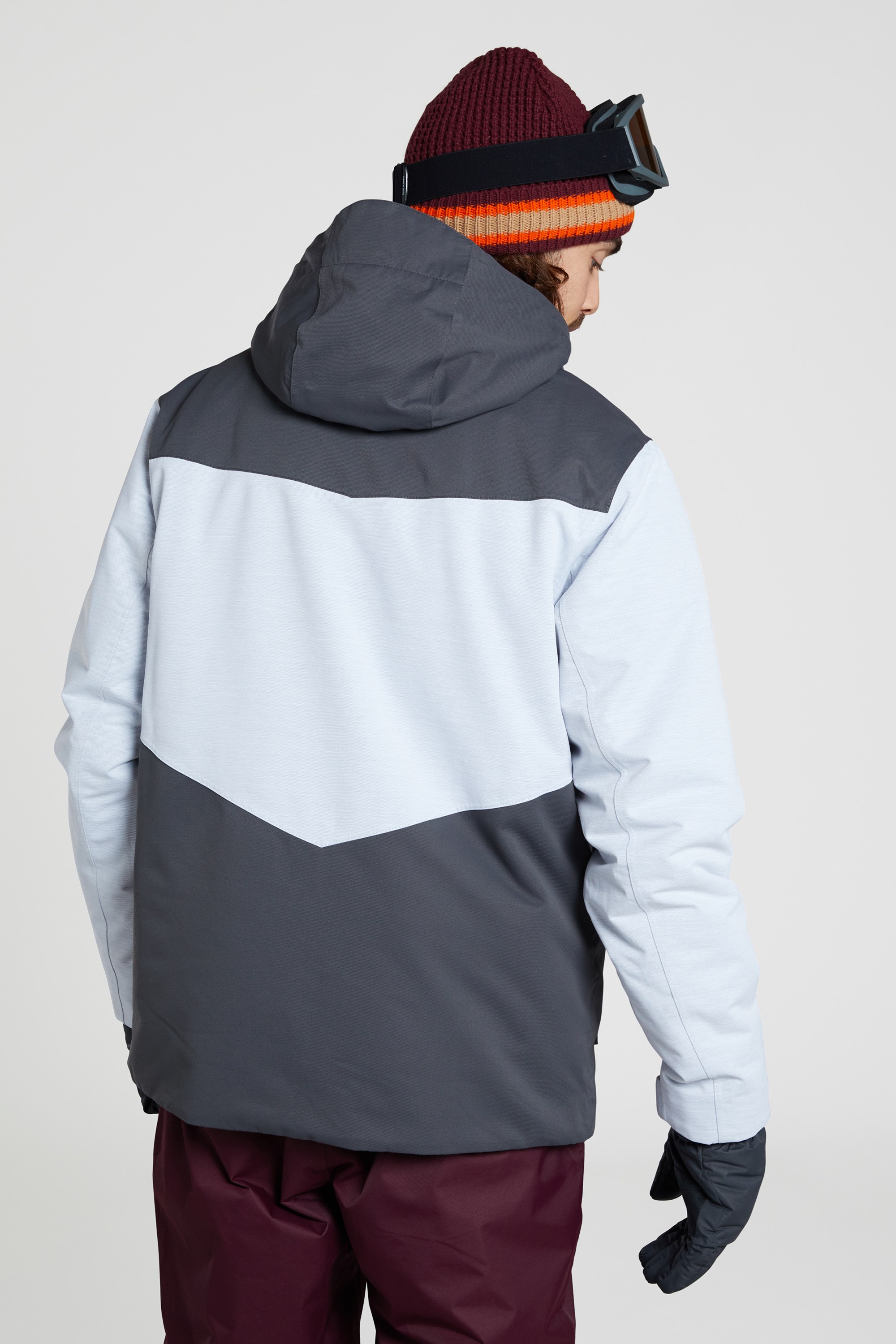 For Camping in Winter Waterproof Mens Jacket Breathable Mountain Warehouse Luna Mens Ski Jacket Taped Seams Rain Coat Detachable Snow Skirt 