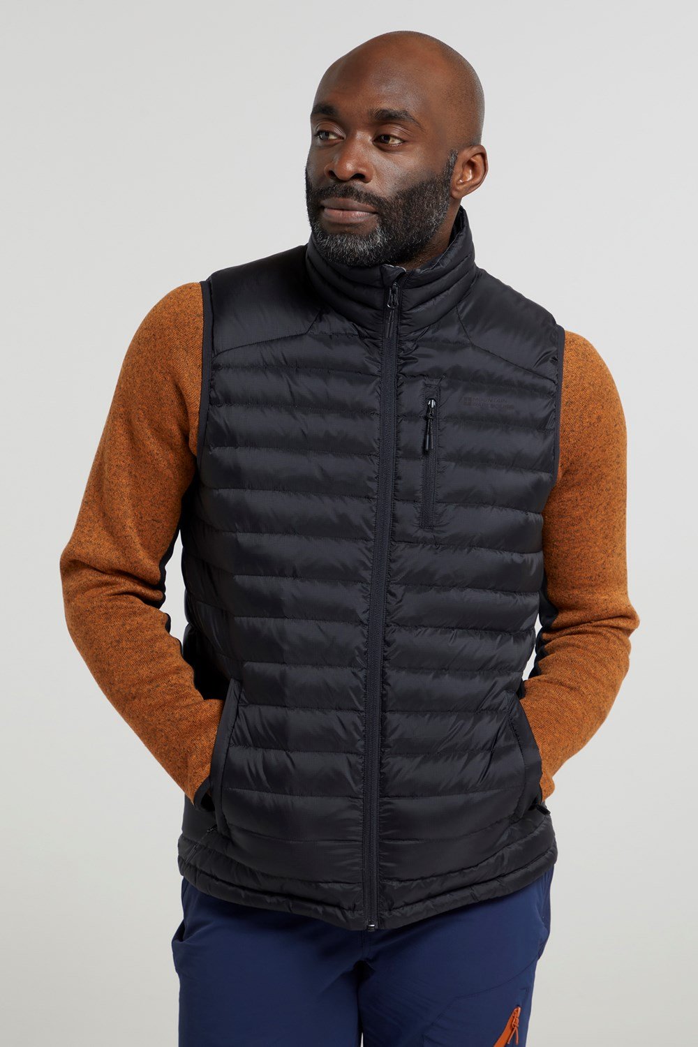 Mountain Warehouse Mens Henry II Down Padded Gilet Zipped Pockets Warm Jacket