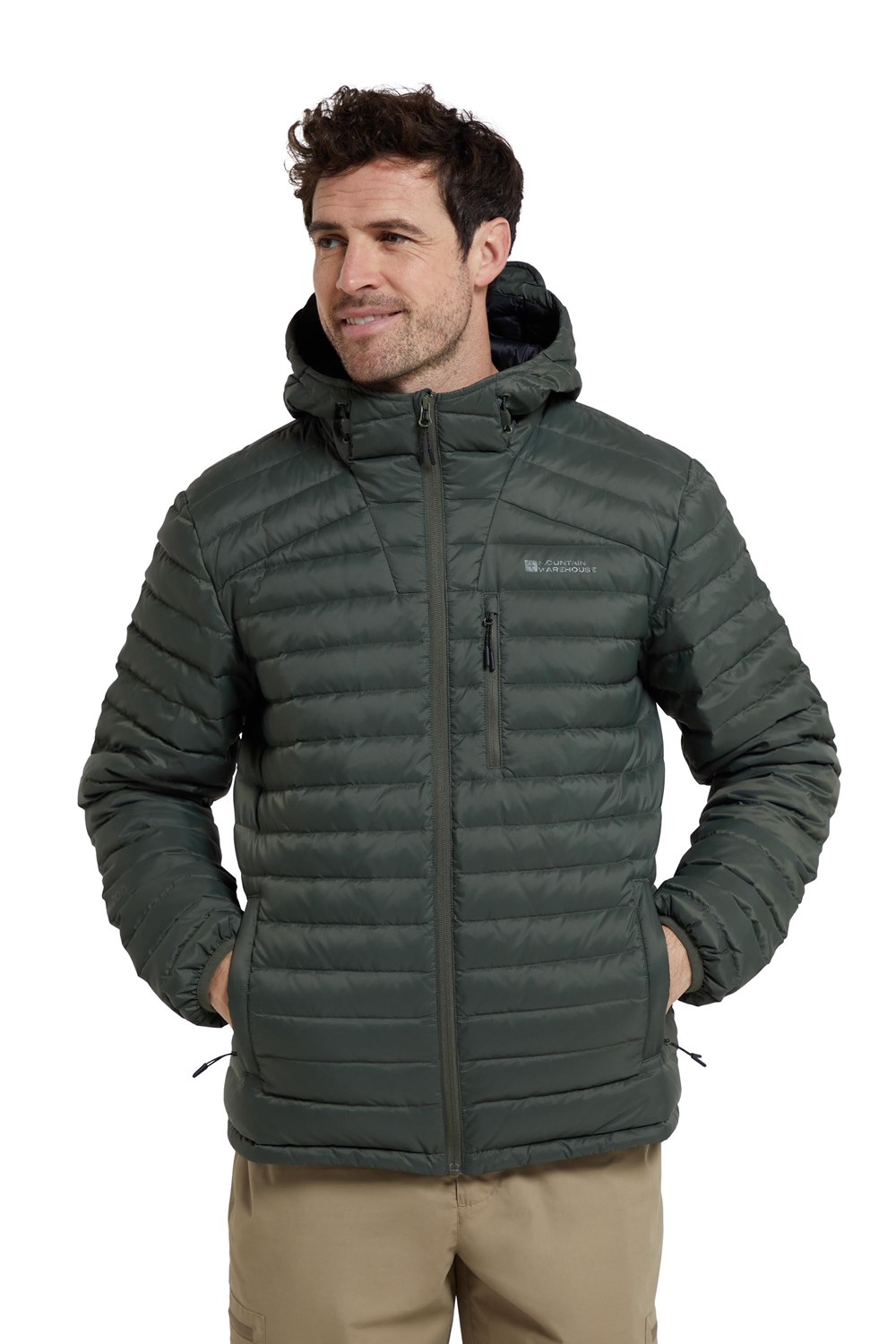 Mountain Warehouse Mens Down Padded Jacket Water Resistant Hooded Winter Coat - Picture 13 of 80