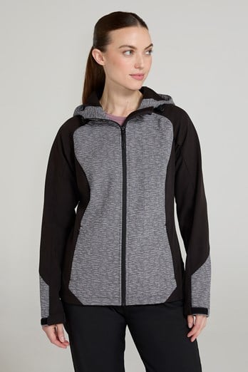 Illuminate Reflective Womens Softshell Jacket Black