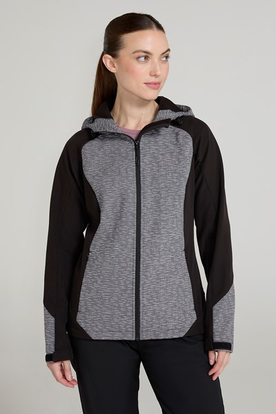 Illuminate Reflective Womens Softshell Jacket - Black