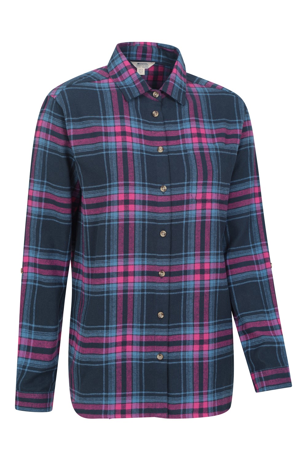 Mountain Warehouse Womens Balsam Brushed Long Line Flannel Shirt Ladies Blouse - Picture 18 of 101