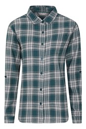 Balsam Womens Brushed Long Line Flannel Shirt 