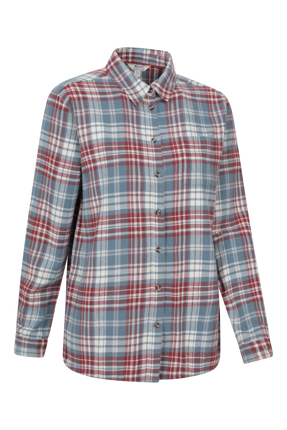 Mountain Warehouse Womens Balsam Brushed Long Line Flannel Shirt Ladies Blouse - Picture 59 of 101