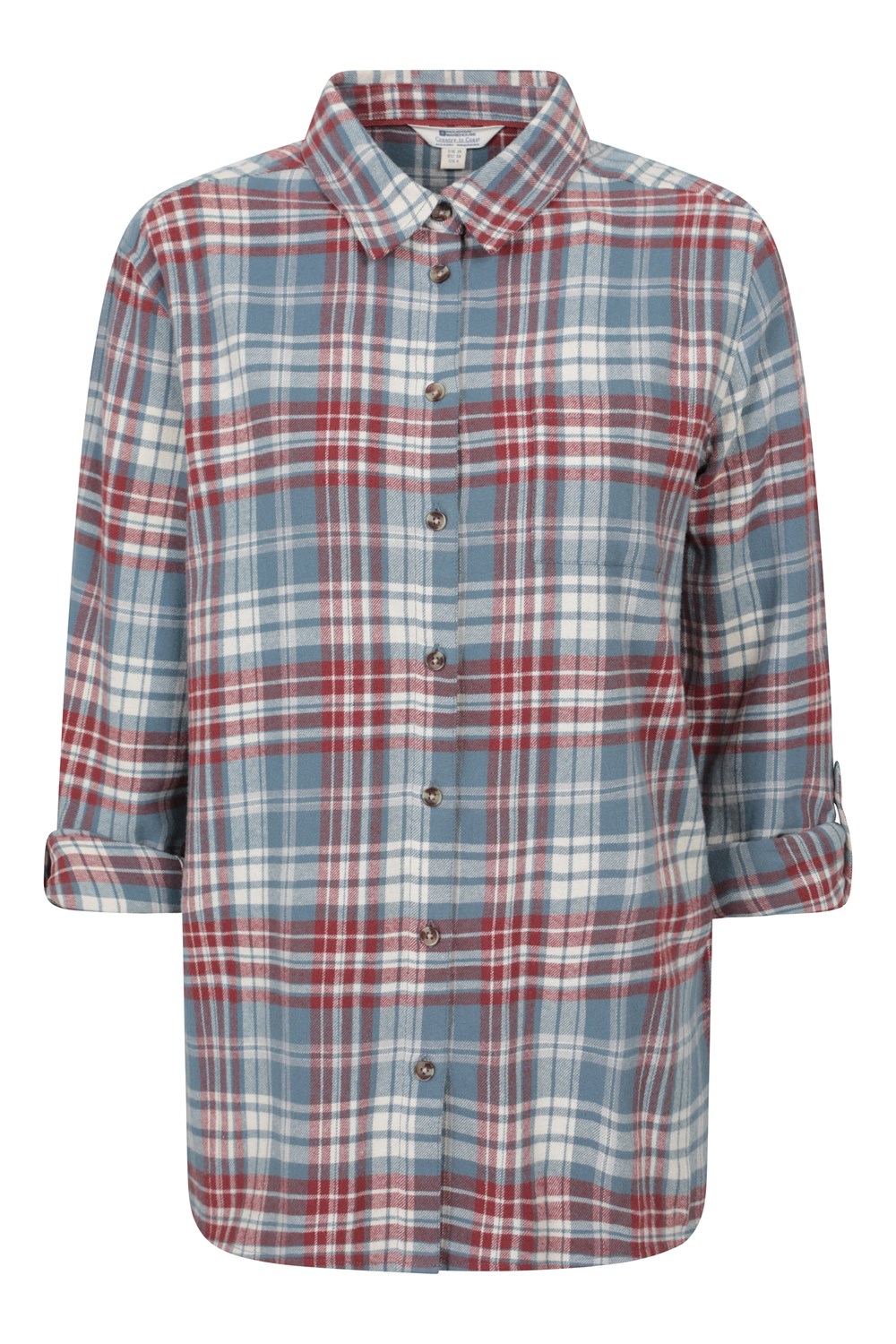 Mountain Warehouse Womens Balsam Brushed Long Line Flannel Shirt Ladies Blouse - Picture 62 of 101