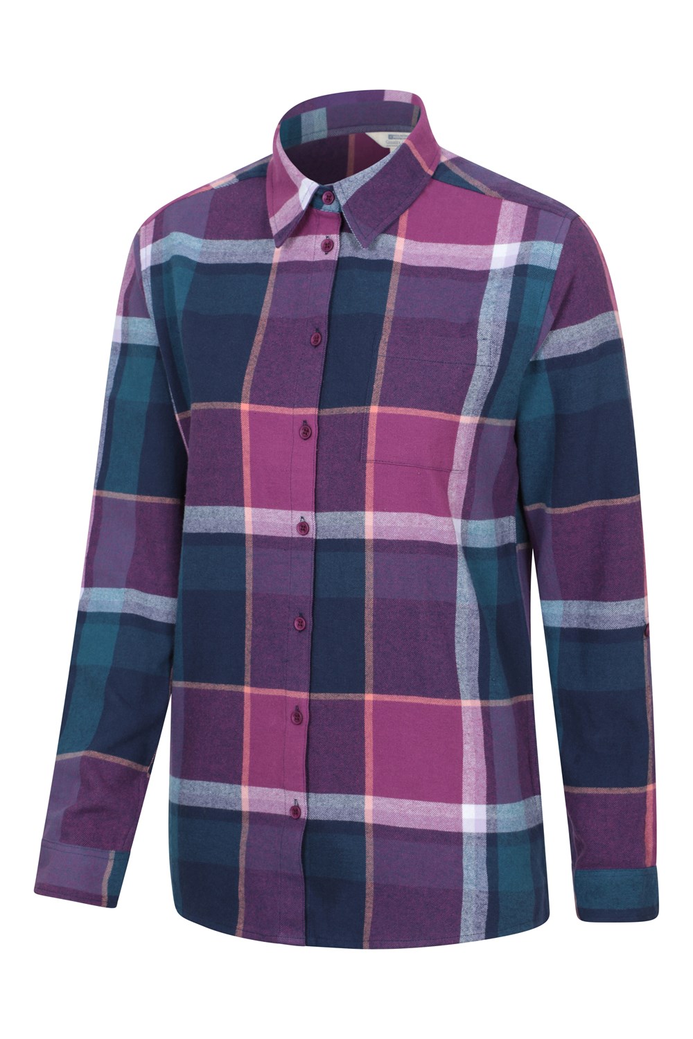 Mountain Warehouse Womens Balsam Brushed Long Line Flannel Shirt Ladies Blouse - Picture 68 of 101