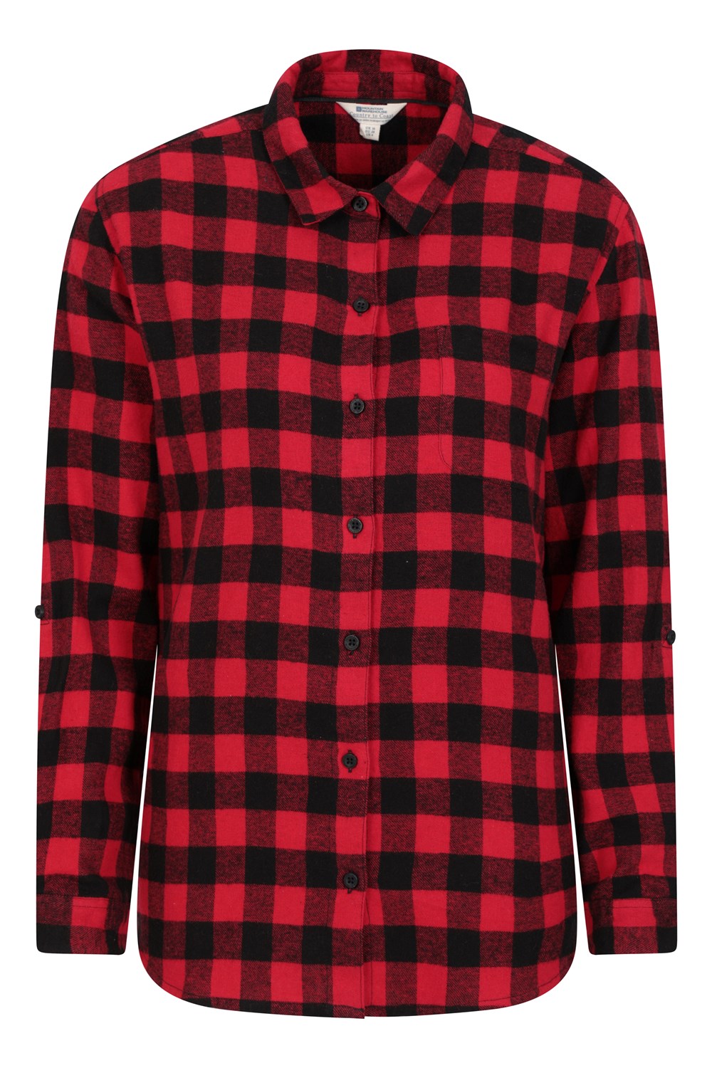 Mountain Warehouse Womens Balsam Brushed Long Line Flannel Shirt Ladies Blouse - Picture 79 of 101