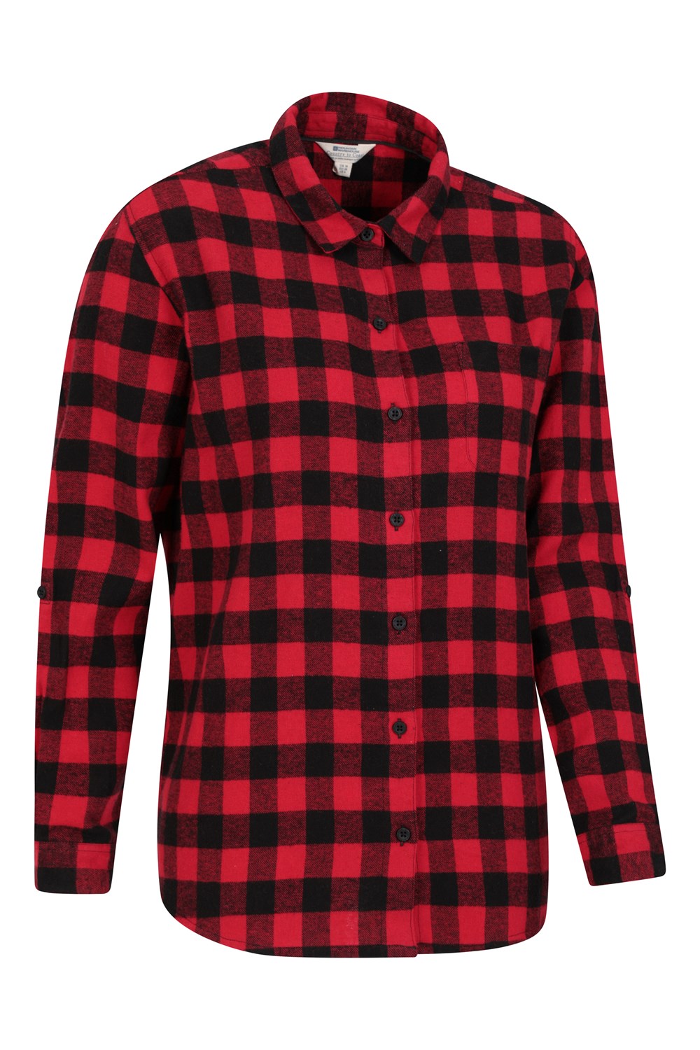 Mountain Warehouse Womens Balsam Brushed Long Line Flannel Shirt Ladies Blouse - Picture 80 of 101