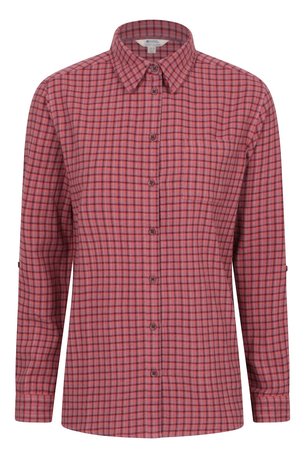 Mountain Warehouse Womens Balsam Brushed Long Line Flannel Shirt Ladies Blouse - Picture 85 of 101