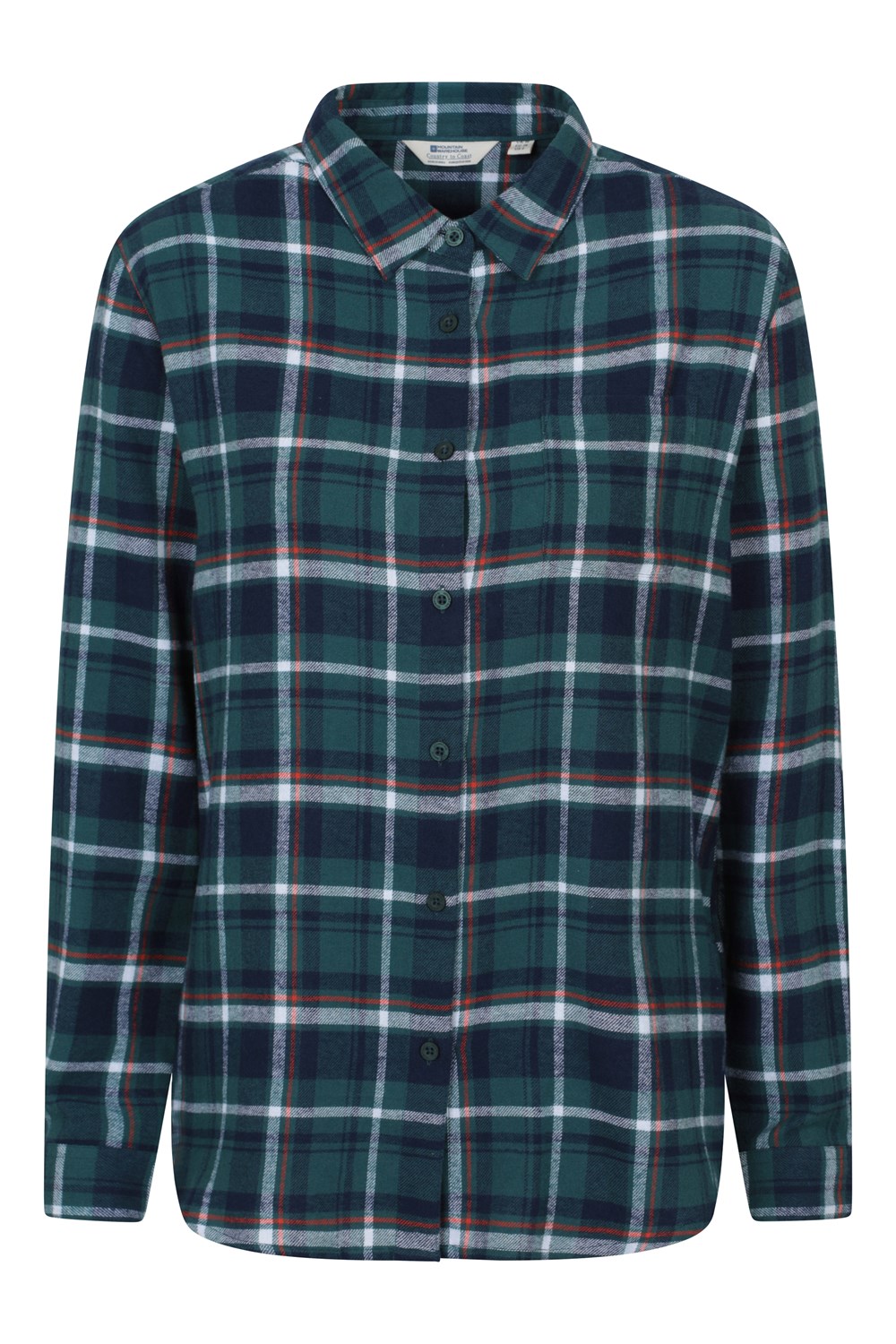 Mountain Warehouse Womens Balsam Brushed Long Line Flannel Shirt Ladies Blouse - Picture 94 of 101