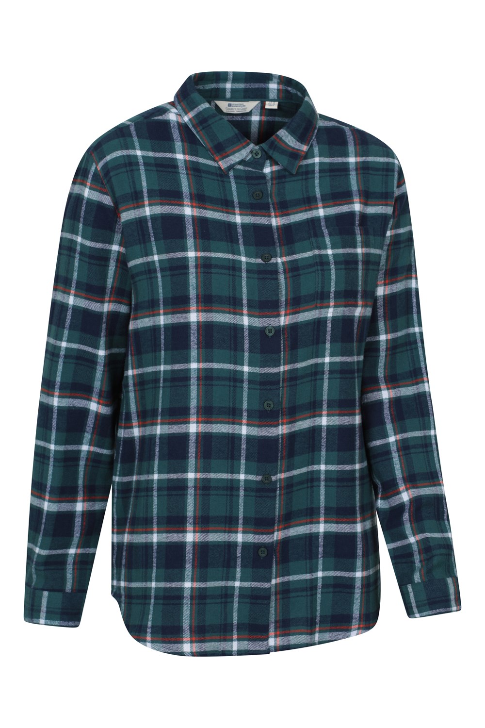 Mountain Warehouse Womens Balsam Brushed Long Line Flannel Shirt Ladies Blouse - Picture 96 of 101