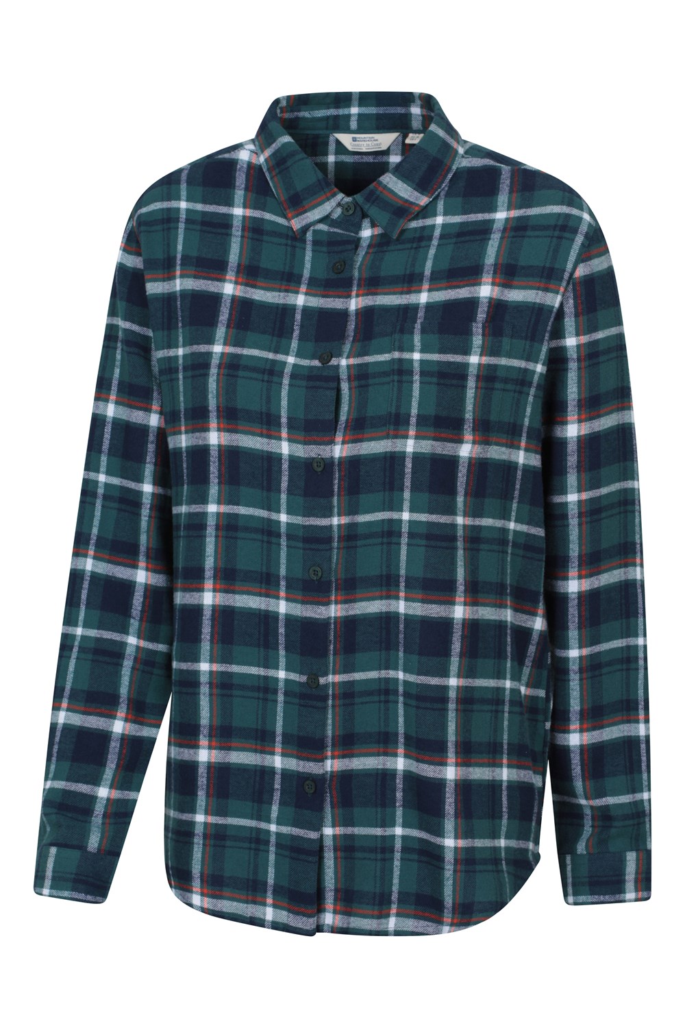 Mountain Warehouse Womens Balsam Brushed Long Line Flannel Shirt Ladies Blouse - Picture 98 of 101