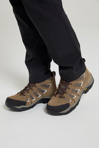 Field Extreme Mens Wide-Fit Vibram Waterproof Boots - Brown