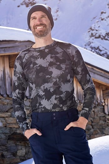 Talus Mens Printed Thermal Top Camouflage