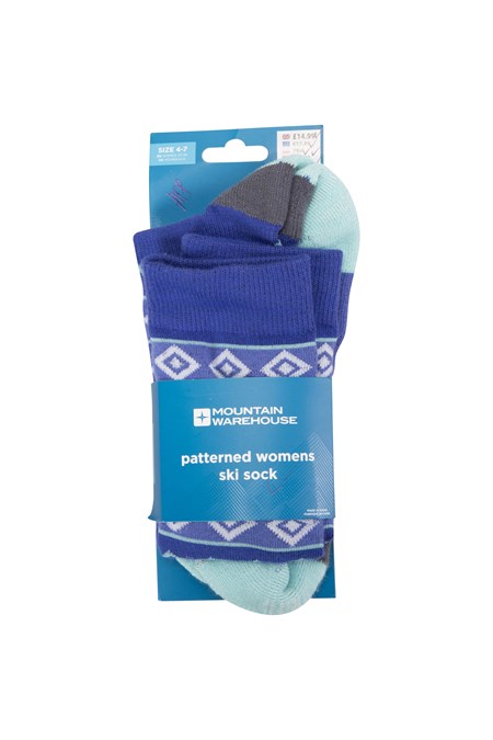 Womens Patterned Ski Socks