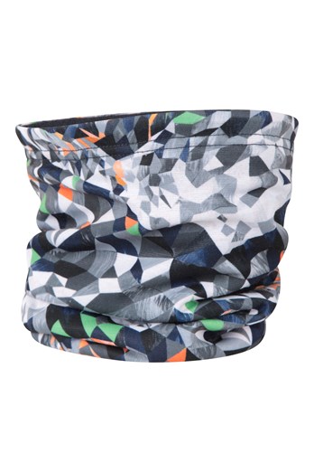 Kids Fleece Lined Printed Neck Gaiter Carbon
