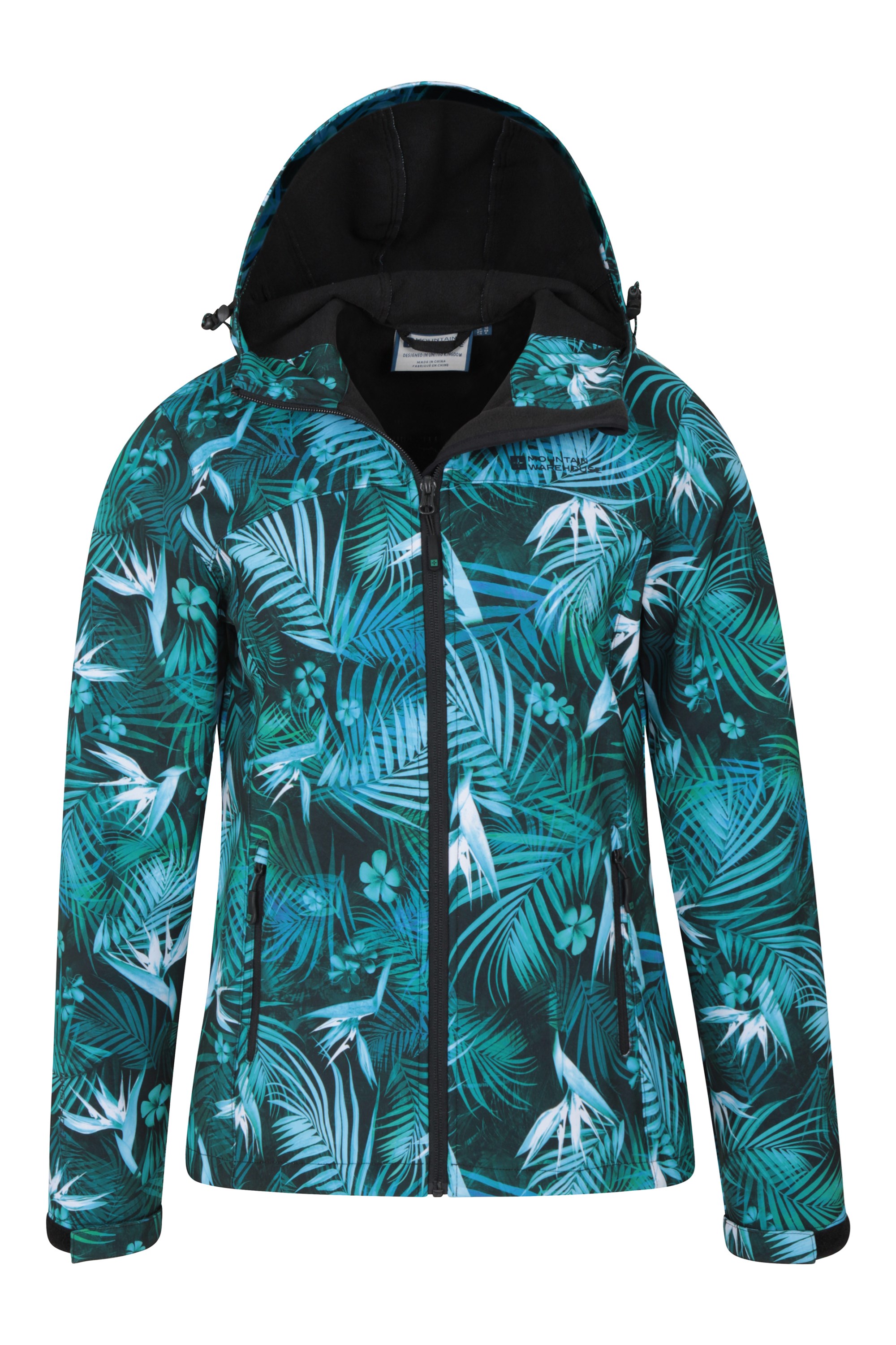 atmungsaktive Regenjacke gro/ßartig zum Spazierengehen Mountain Warehouse Exodus Wasserabweisende Softshell-Damenjacke Wandern l/änger im R/ücken Reisen Fr/ühling