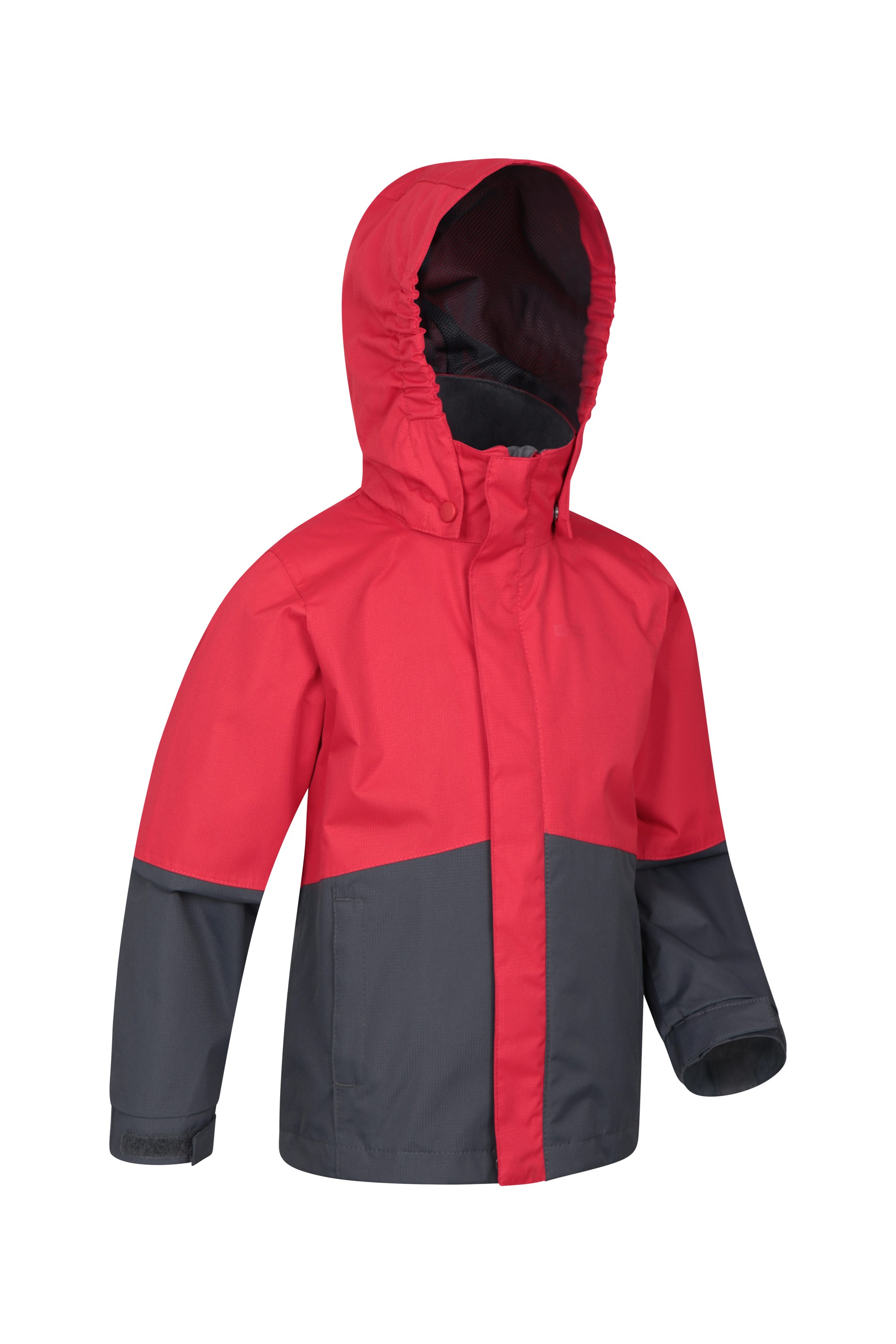 Mountain Warehouse Meteor Kids Waterproof Rain Jacket Hiking Best for Sports Cosy Coat Gym Outdoors Breathable Adjustable Cuffs Camping