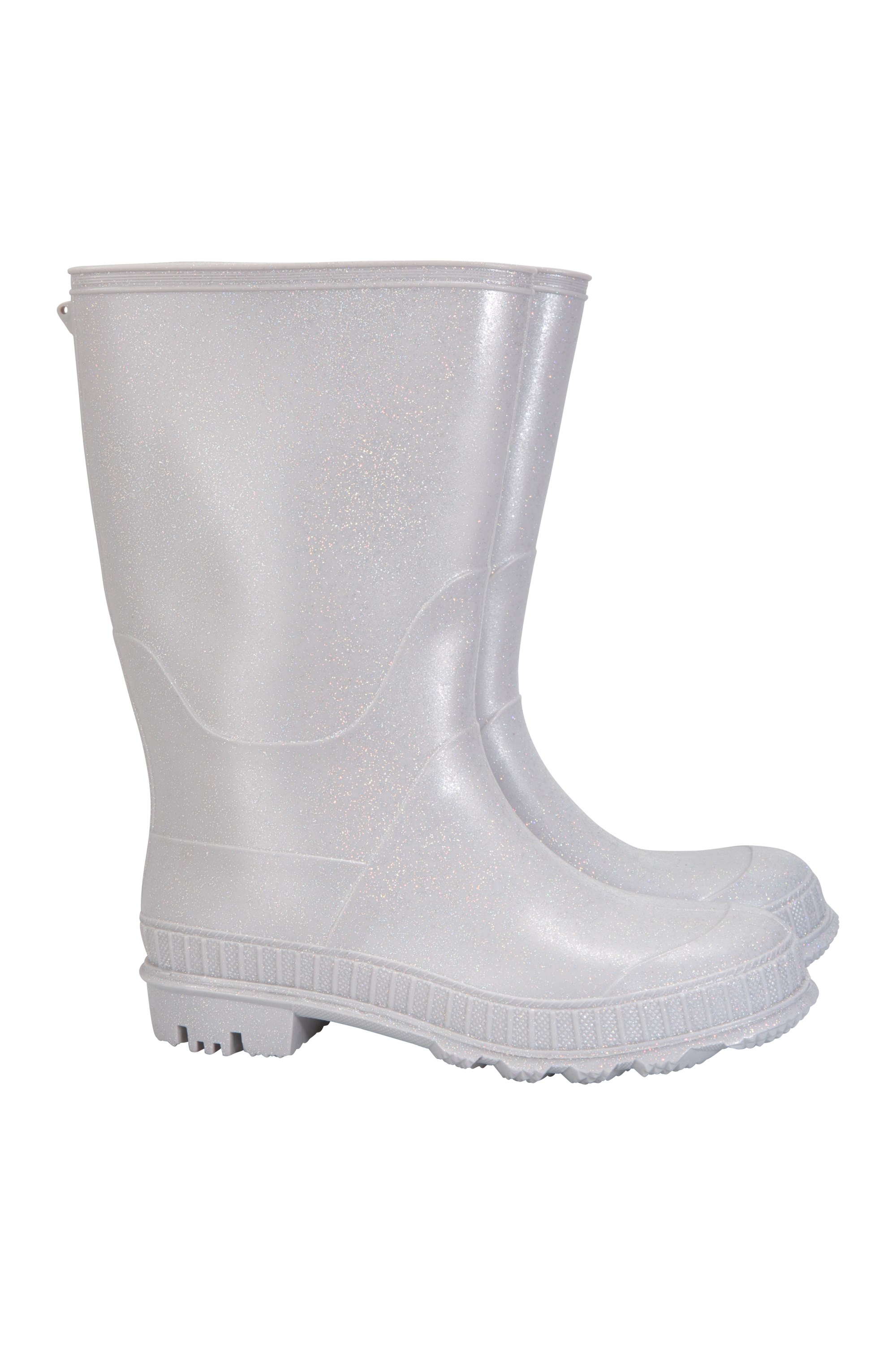 Mountain Warehouse Glitter Kids Rain Boots Silver