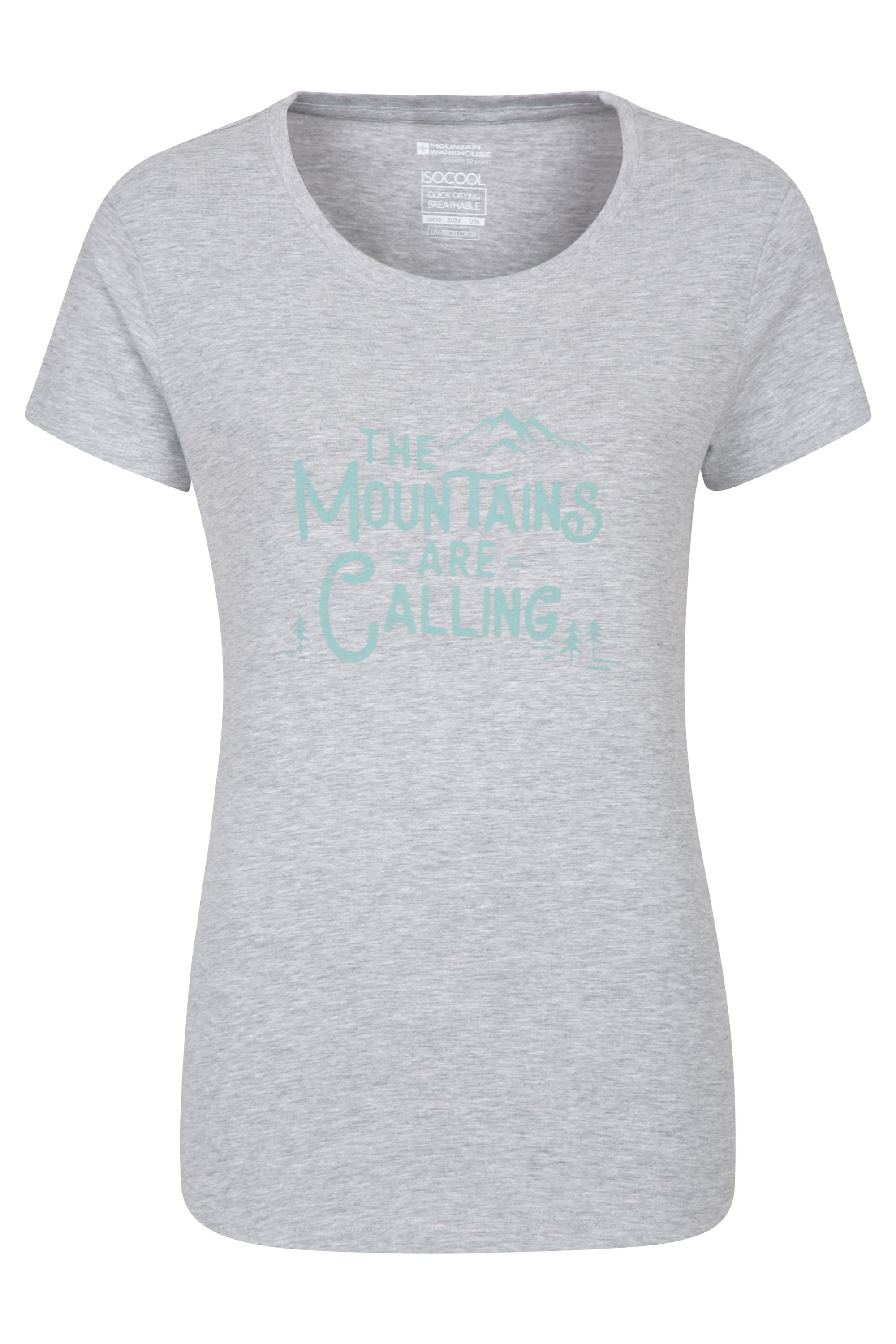 Mountain Warehouse Adventure Printed Womens Tee Grey