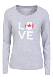 Love Canada Printed Womens Tee Grey