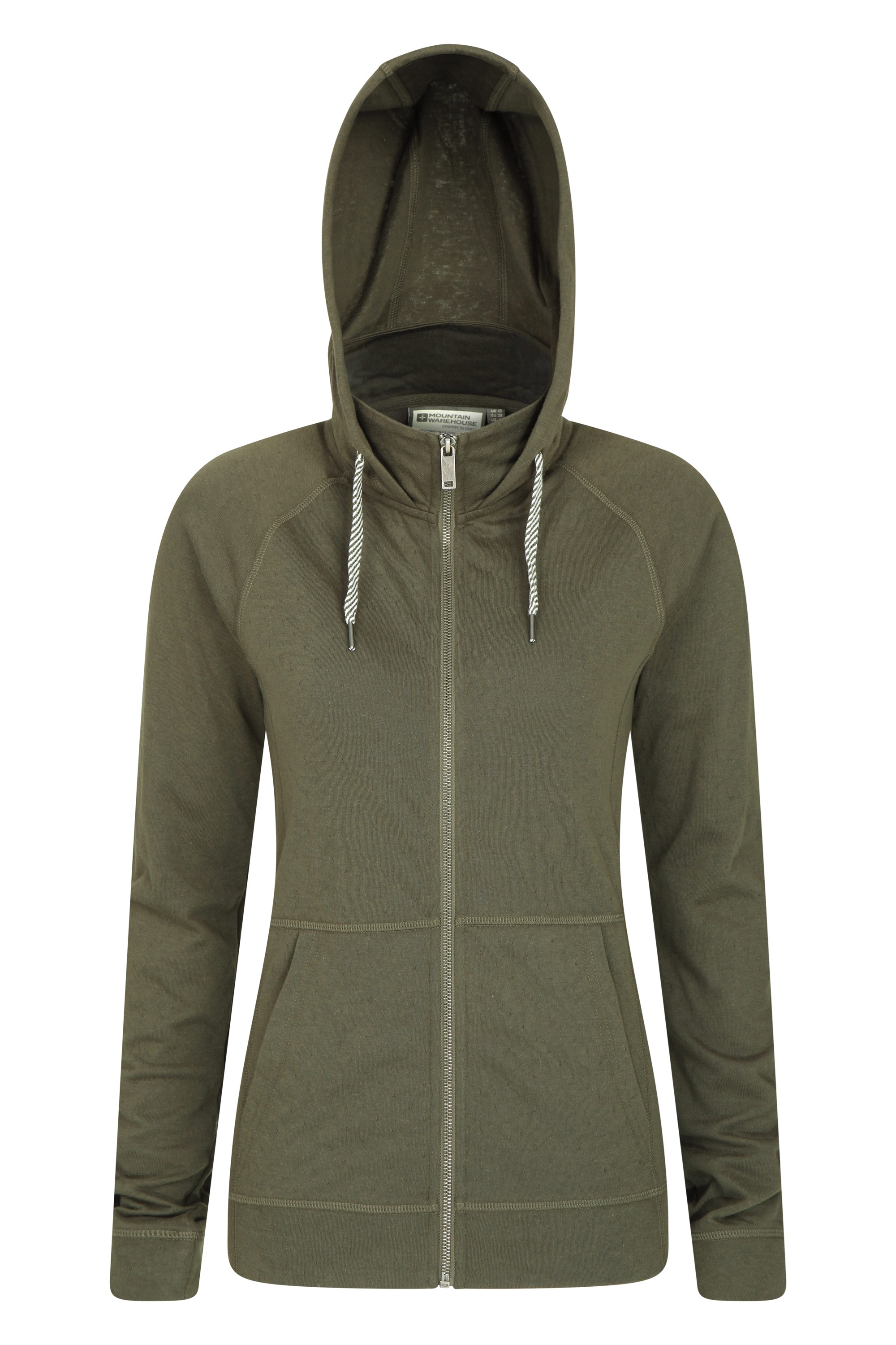 khaki zip hoodie