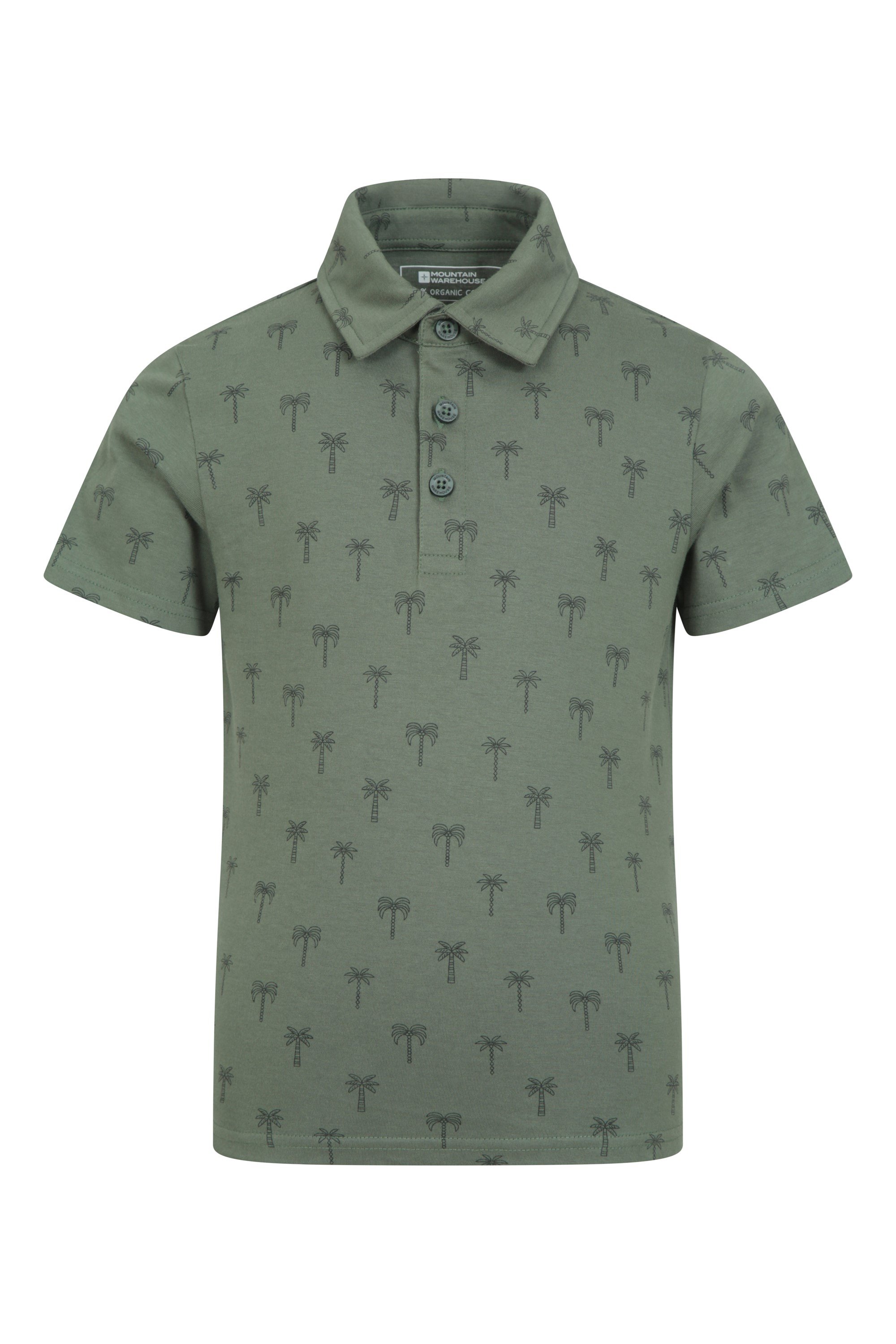 Printed Kids Polo Shirt - Green