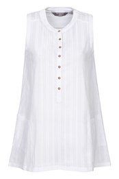 San Diego Sleeveless Womens Shirt White