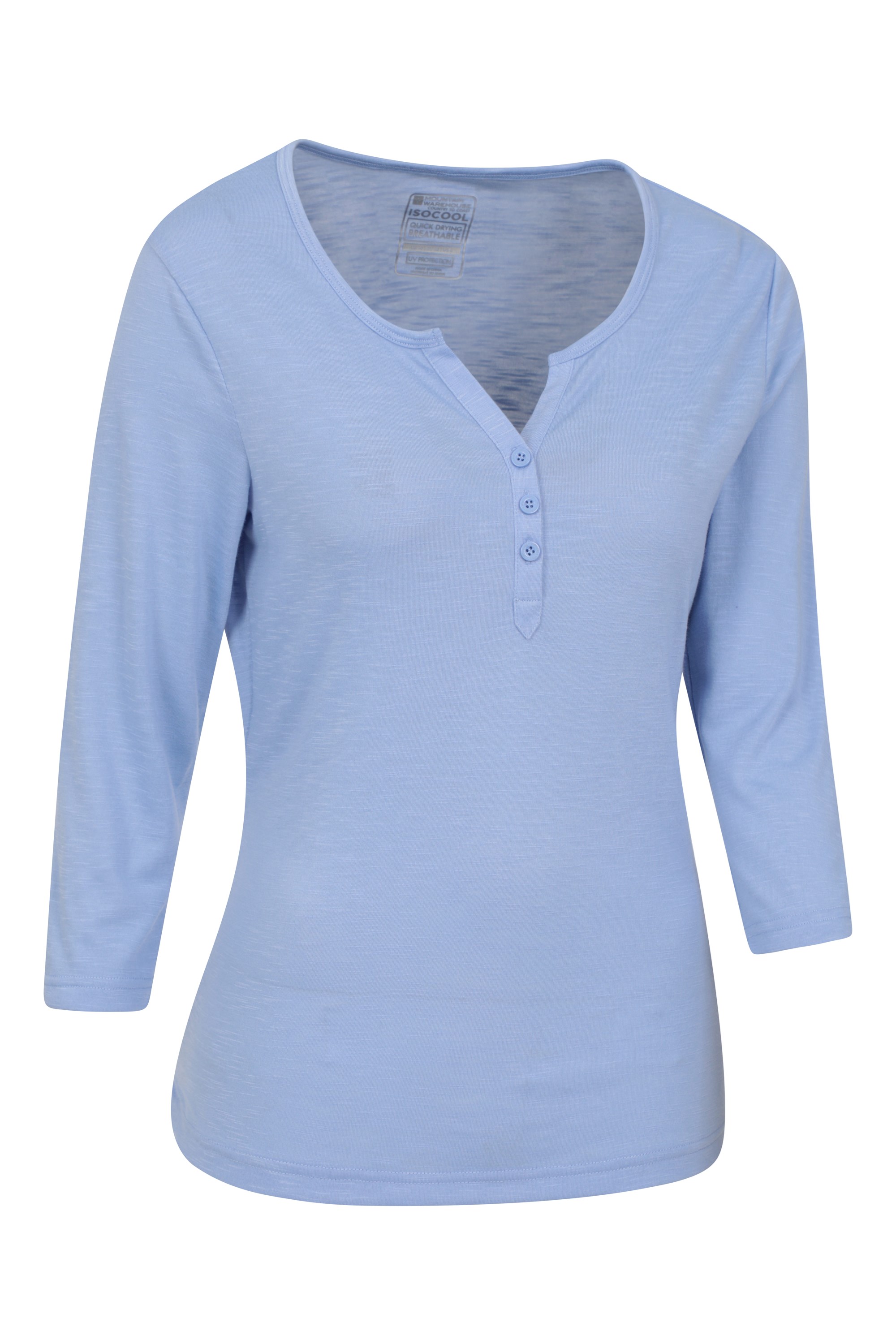 Wandern & Outdoor ideal für Sommer Laufen leichtes T-Shirt Top mit V-Ausschnitt Mountain Warehouse UV-Polo für Damen UV-Schutz-Damen-T-Shirt