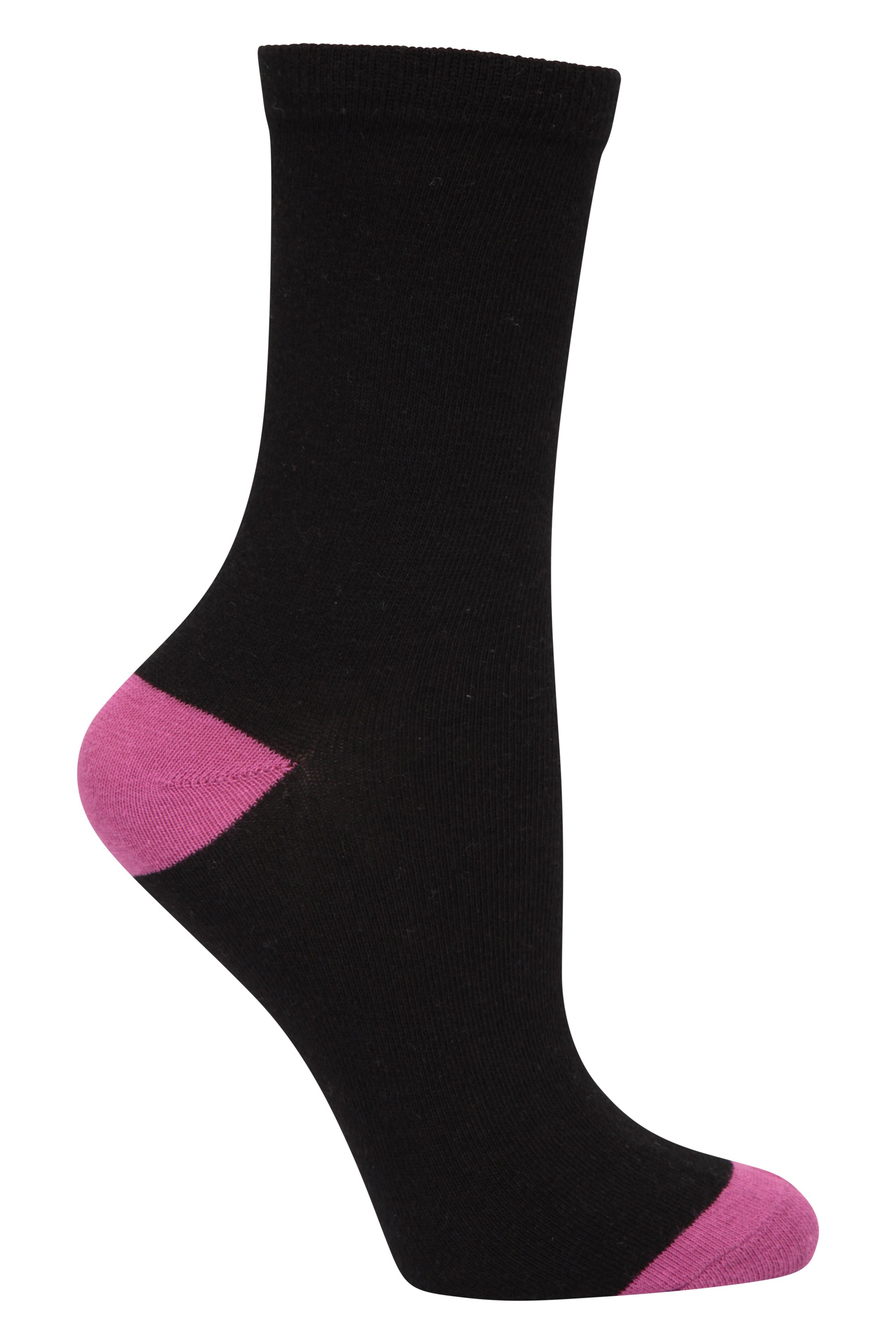 4-7 Mountain Warehouse Anti-Pill  Womens Black Everyday Sock 5Pk In Black 