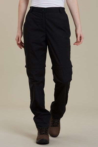 Quest Womens Zip-Off Trousers - Regular Length - Black